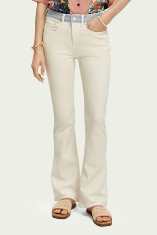 Jeans Flare Cut - Beige