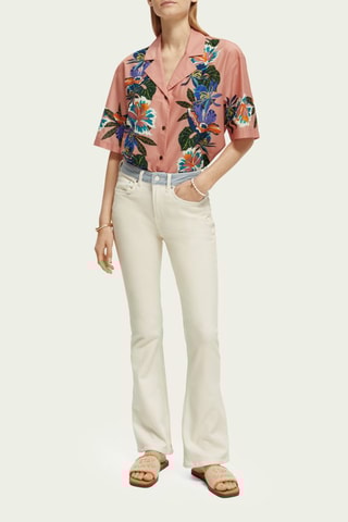 Jeans Flare Cut - Beige