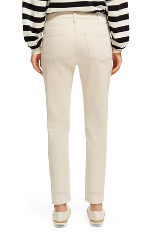 Jeans met Hoge Taille Slim Fit Beige