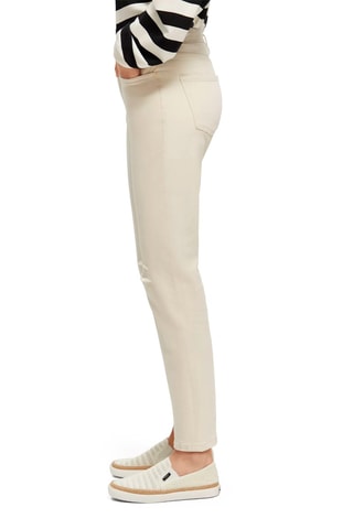 Jeans met Hoge Taille Slim Fit Beige