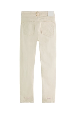 Jeans met Hoge Taille Slim Fit Beige