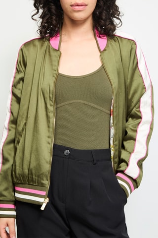 Baseball Jasje - Ecru en Fuchsia