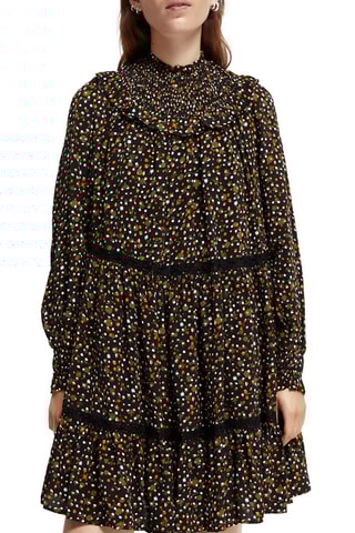 Jurk met Ruches 
Multicolor