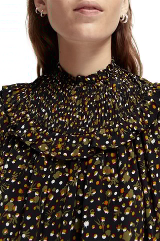 Jurk met Ruches 
Multicolor