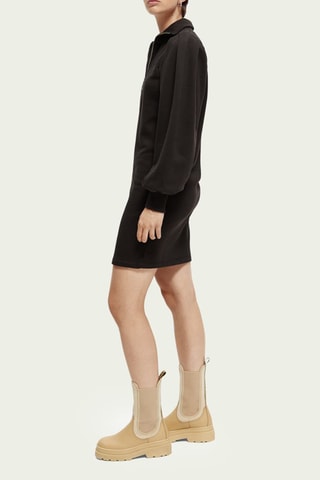 Biologisch Katoenen Sweater-jurk- Zwart