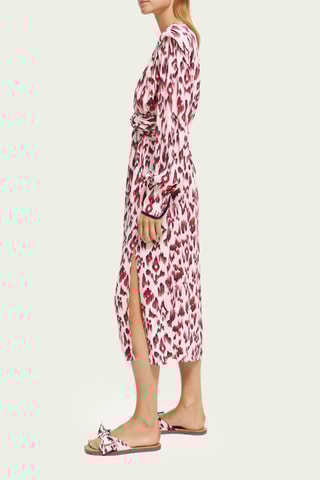 Gedrapeerde Jurk - Wit en Rood