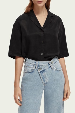 Linnen Blouse - Zwart