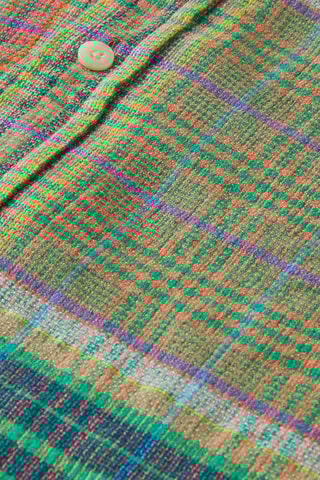 Linnen Overhemd Regular - Lichtgroen en Wit