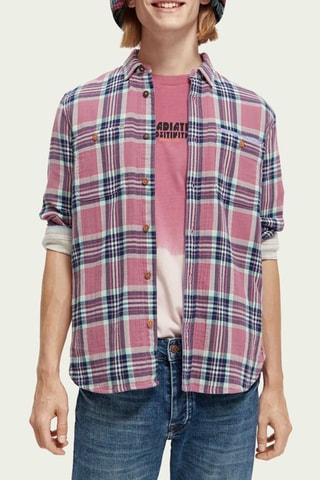 Overhemd Regular Fit - Roze en Marineblauw