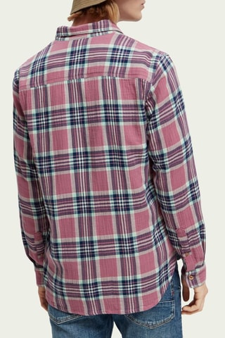 Overhemd Regular Fit - Roze en Marineblauw