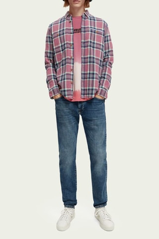 Overhemd Regular Fit - Roze en Marineblauw