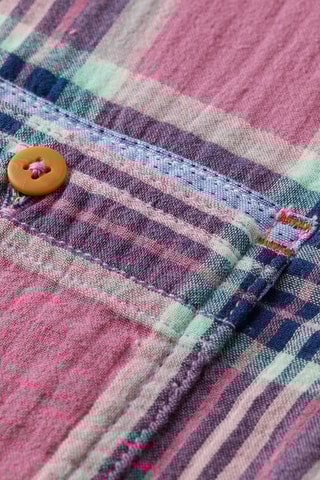 Overhemd Regular Fit - Roze en Marineblauw