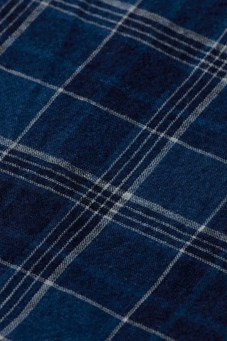 Linnen Overhemd Regular - Koningsblauw en Lichtgrijs