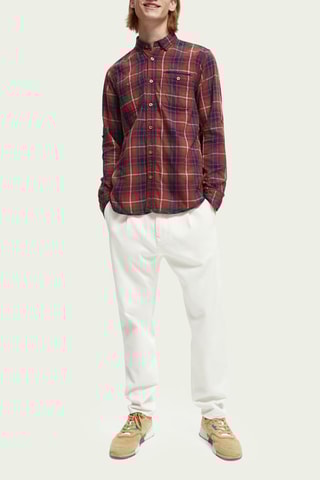 Overhemd Regular Fit - Bordeauxrood