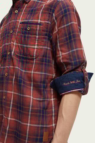 Overhemd Regular Fit - Bordeauxrood