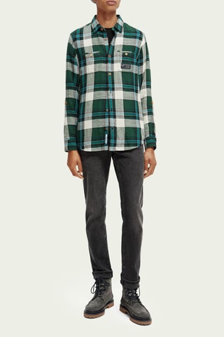 Blouse - Smaragdgroen en Wit