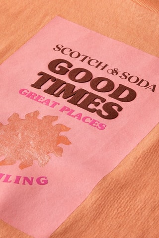 Geknoopt Biokatoenen T-shirt - Oranje