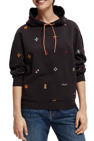 Biologisch Katoenen Sweater met Capuchon 
Zwart