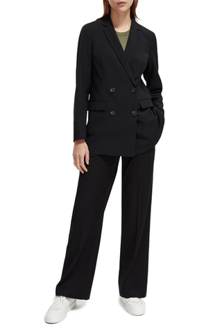 Broek wide legs - Zwart