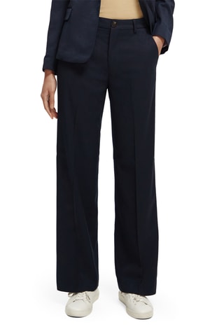 Broek wide legs - Marineblauw