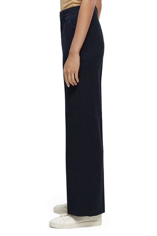 Broek wide legs - Marineblauw