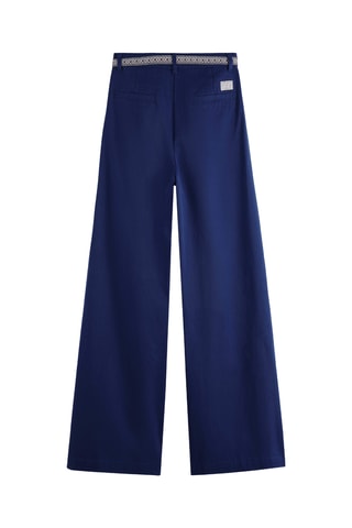 Broek Hoge taille Wide Legs - Marineblauw