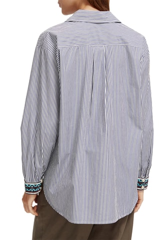 Biologisch Katoenen oversized Blouse - Blauw