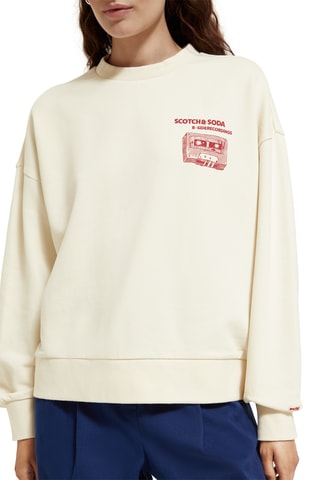 Sweat en coton biologique - Écru