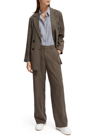 Broek wide legs - Taupe