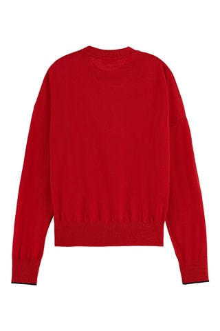 Merinoswollen Trui Rood