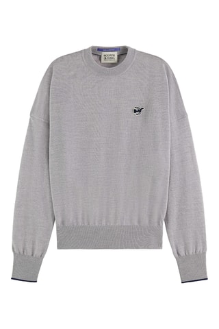 Merinoswollen Trui Gemêleerd Lichtgrijs