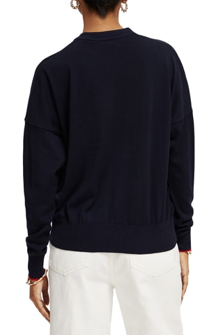 Merinoswollen Trui Marineblauw