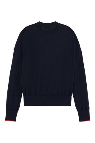 Merinoswollen Trui Marineblauw