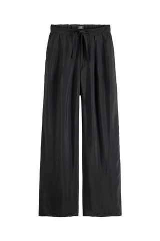 Broek wide legs - Zwart