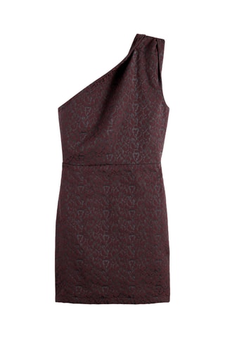 Asymmetrische Jurk - Bordeauxrood