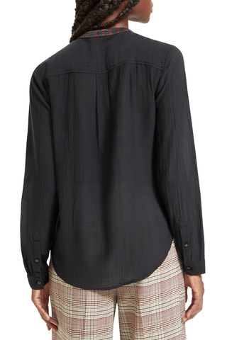 Blouse van biologisch katoen. Zwart