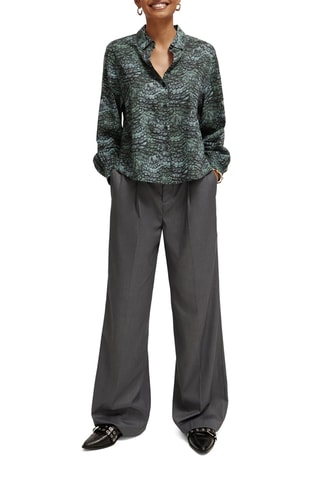 Blouse van biologisch katoen. Groen