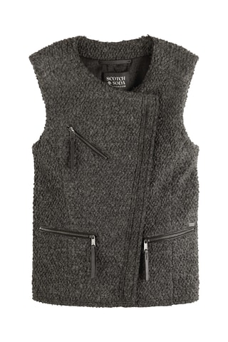 Wollen vest zonder mouwen- Gemêleerd Grijs