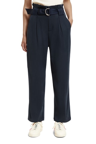 Broek Hoge Taille - Marineblauw