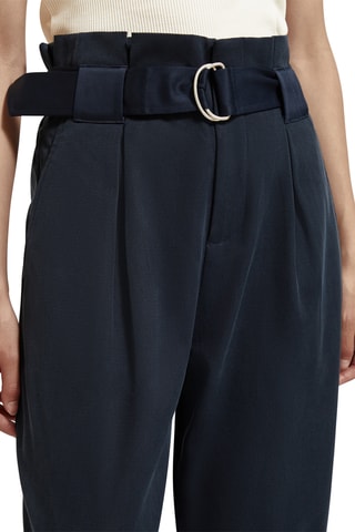 Broek Hoge Taille - Marineblauw