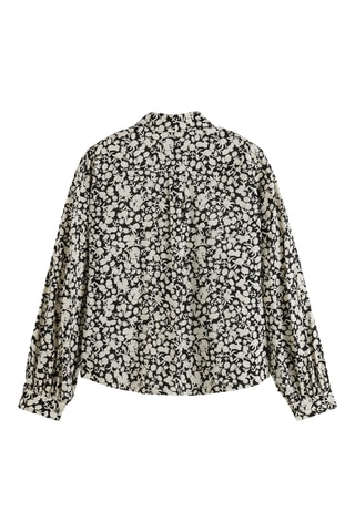 Blouse van biologisch katoen. Zwart