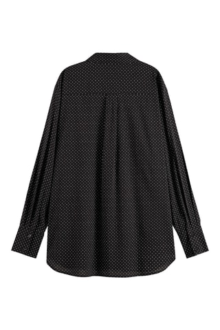 Biologisch Katoenen Blouse Relaxed-fit - Zwart