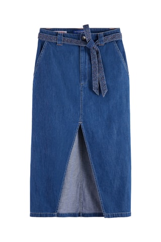 Spijkerrok Hoge Taille - Indigoblauw