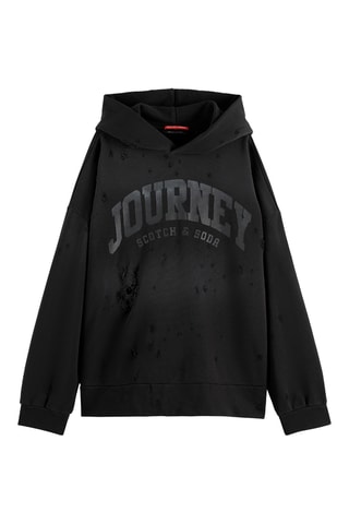 Sweater met capuchon - Zwart