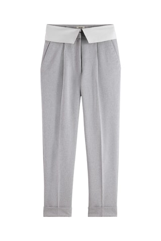 Broek Hoge Taille - Gemêleerd Lichtgrijs