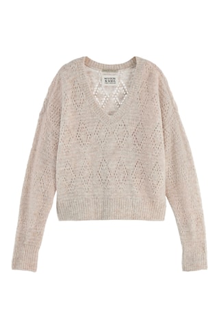  Trui relaxed-fit van wol en alpaga - Beige