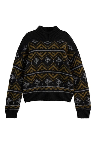 Wollen en Mohair Trui- Zwart