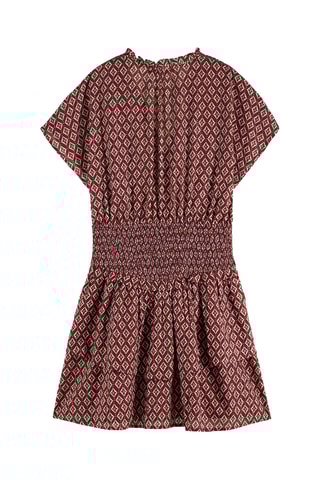 Jurk met Ruches Bordeauxrood