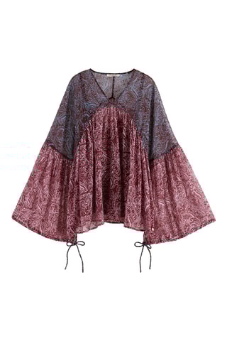 Top - Bordeauxrood en Blauw