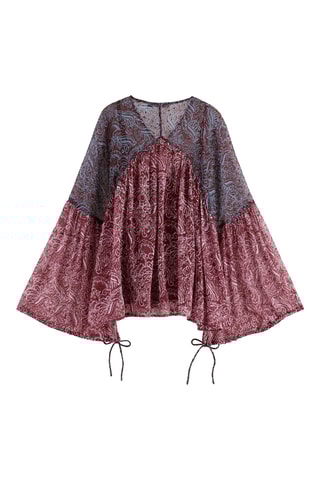 Top - Bordeauxrood en Blauw